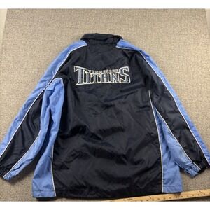 Tennessee Titans Jacket Mens 2XL XXL Blue NFL Football Windbreaker‎ Rain Coat